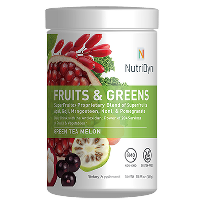 Fruits & Greens - Daily Drink with the Antioxidant Power of 20+ Servings of Fruits & Vegetables!◆ Available in 9 Delicious Flavors!